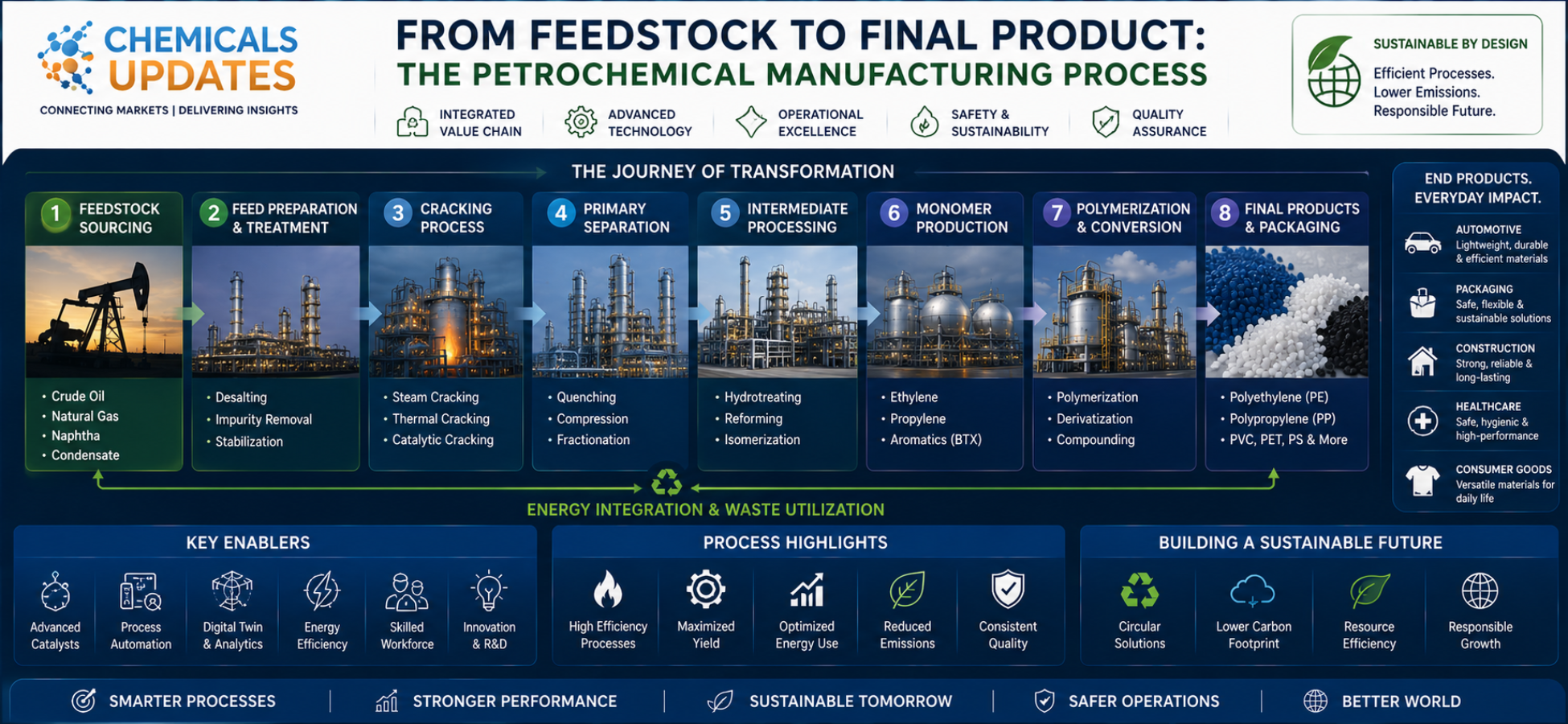 From Feedstock to Final Product: The Petrochemical Manufacturing Process